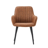 Chaise de salle à manger Veli - Microfibre Cognac